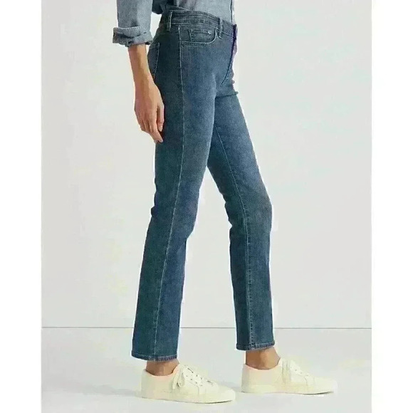 NEW! Lauren Ralph Lauren Women's 14 Mid-Rise Straight Jean NWT $115 - Picture 4 of 6